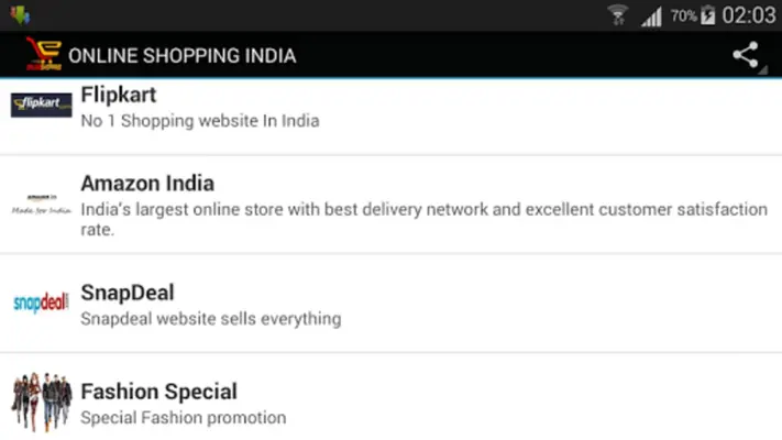 ONLINE SHOPPING INDIA android App screenshot 0